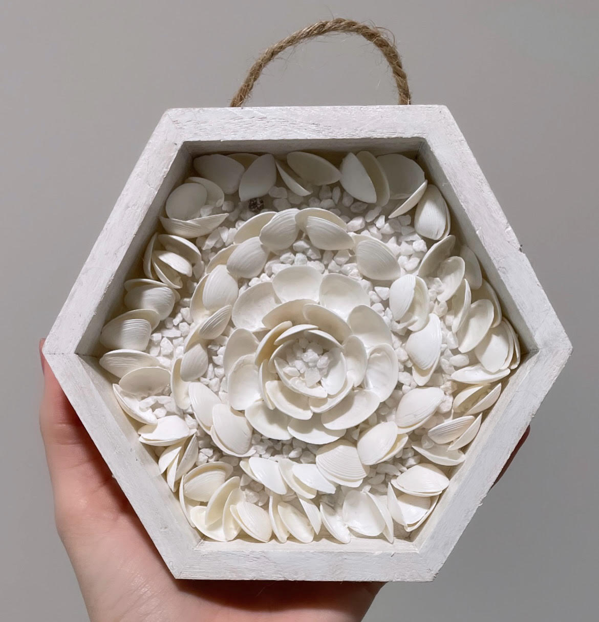 Seaside Serenity – Handmade Shell Floral Art
