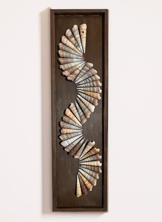 Spiral Shell Wall Art – Handmade Seashell Home Decor