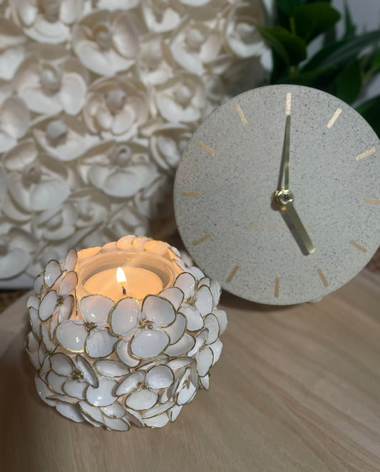 Gold Leaf Tealight Seashell Candle Holder