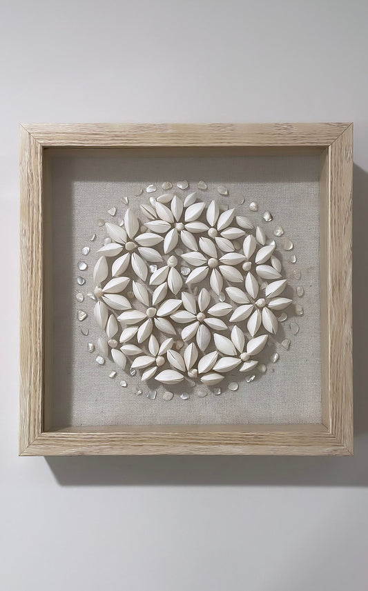 Seashell Petal Wall Decor – Coastal Floral Art